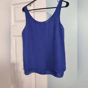 Women's blue tank top. Size medium.